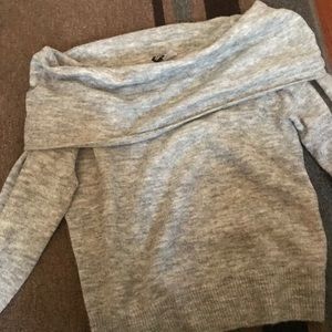 Grey off the shoulder sweater